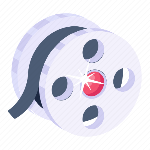 Spinning reel, film stock, filmstrip, film reel, old film icon - Download on Iconfinder