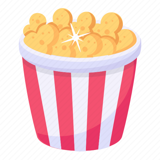 Popcorn, entertainment, snacks, cinema food, edible icon - Download on Iconfinder