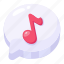 music message, audio message, song, message bubble, chat 