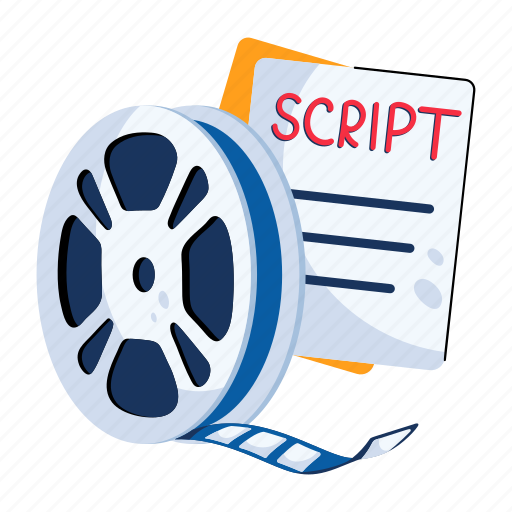Film script, movie script, screenplay, movie scenario, movie dialogues icon - Download on Iconfinder