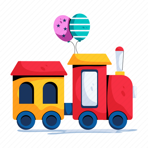 Fun ride, carnival train, fair ride, amusement ride, fairground railway icon - Download on Iconfinder