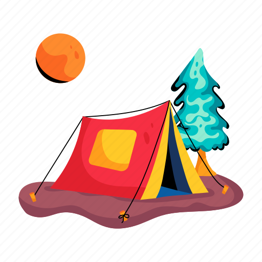 Circus tent, circus camp, carnival tent, big top, circus marquee icon ...