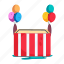 balloon carriage, balloon cart, balloon booth, carnival balloons, helium balloons 