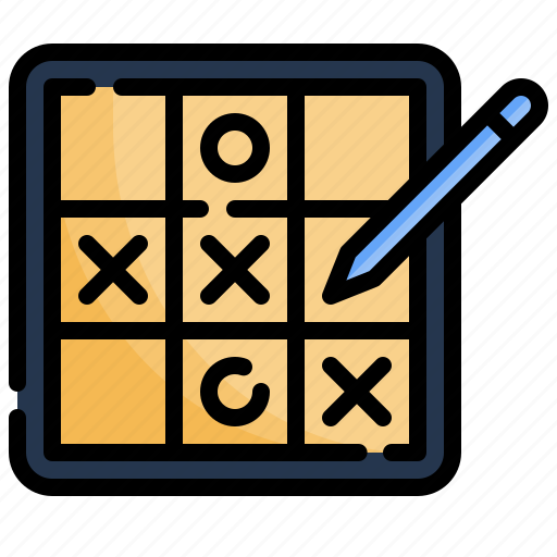 Tic, tac, toe, pencil, game, entertainment icon - Download on Iconfinder