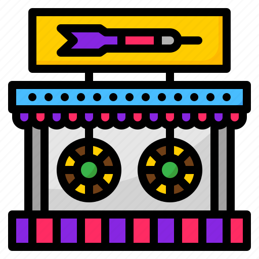 Booth, dart, entertainment, game, throw icon - Download on Iconfinder