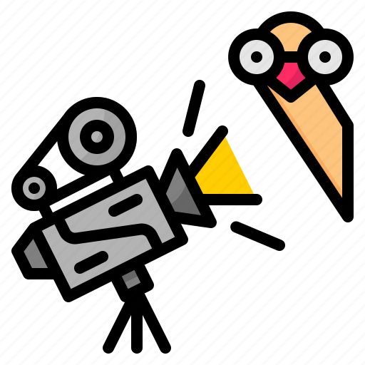 Documentary, entertainment, film, ostrich, shoot icon - Download on Iconfinder