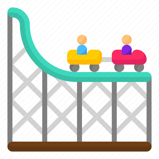 Coaster, entertainment, park, rail, ride, roller icon - Download on Iconfinder
