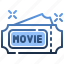 movie, ticket, theatre, entertainment, validating, film 
