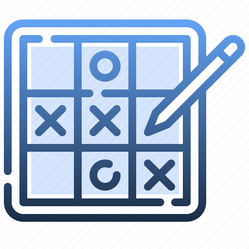 Tic, tac, toe, pencil, game, entertainment icon - Download on Iconfinder