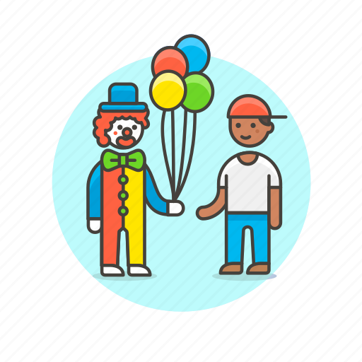 Balloon, clown, entertainment, cross, dress, give, kind icon - Download on Iconfinder