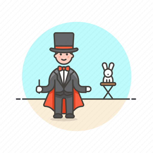 Entertainment, magician, hat, man, perform, rabbit, trick icon - Download on Iconfinder