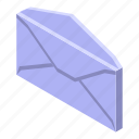 template, envelope, isometric 