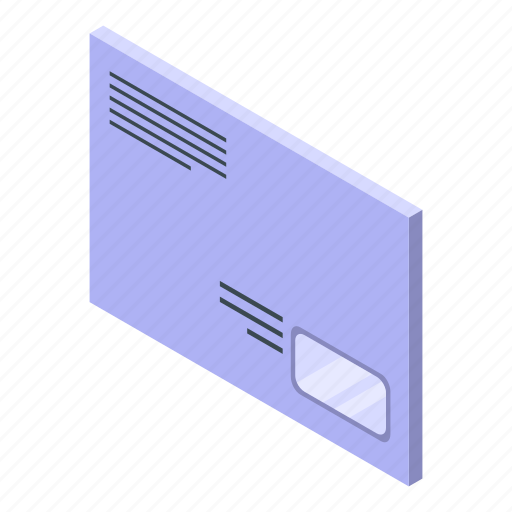 Paper, envelope, isometric icon - Download on Iconfinder