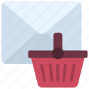 email, basket, mail, shopping, ecommerce