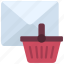 email, basket, mail, shopping, ecommerce 