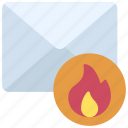 email, fire, mail, flames, flame
