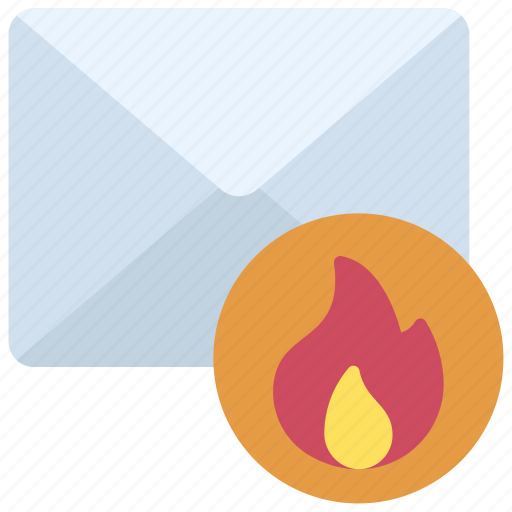 Email, fire, mail, flames, flame icon - Download on Iconfinder