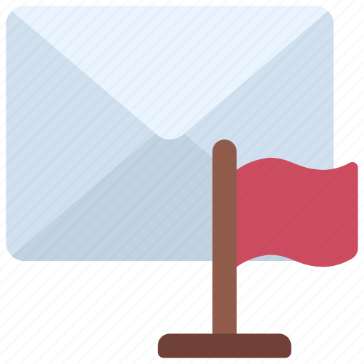 Flagged, email, mail, flagging, bookmarked icon - Download on Iconfinder