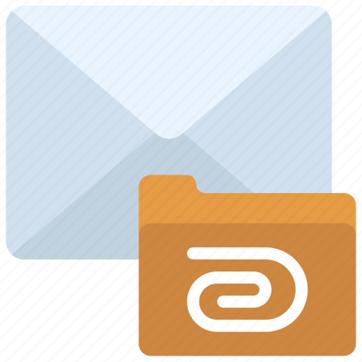 Folder, attachment, mail, attach, attached icon - Download on Iconfinder