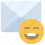 happy, email, mail, smile, smiley, emoji 