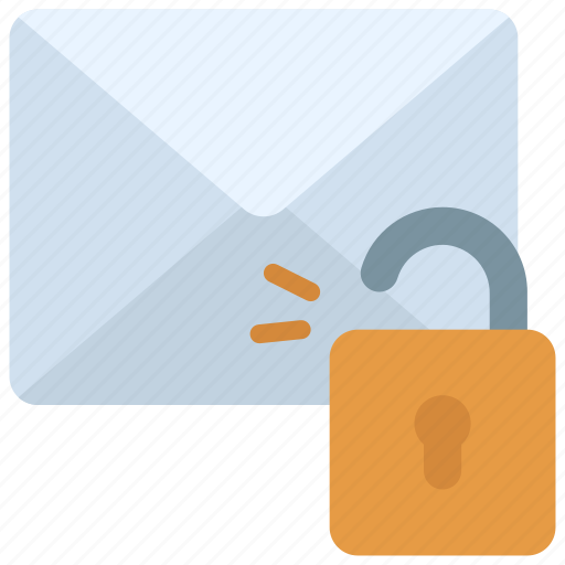 Unlocked, email, mail, unsecure, lock icon - Download on Iconfinder