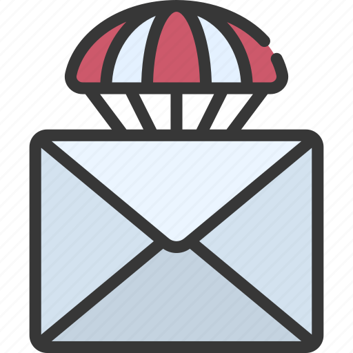 Parachuting, email, mail, parachute, receive icon - Download on Iconfinder
