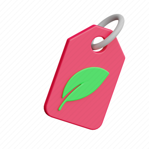 Eco tag, tag 3D illustration - Download on Iconfinder