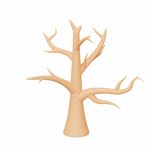 Bare tree, tree, decoration, leaf, plant, xmas, green 3D illustration - Download on Iconfinder