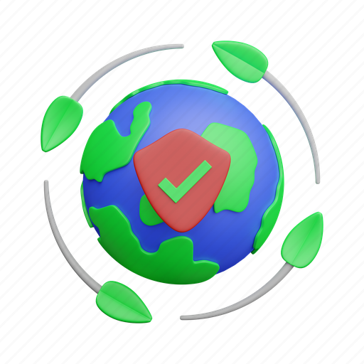 Save earth, save, green world 3D illustration - Download on Iconfinder