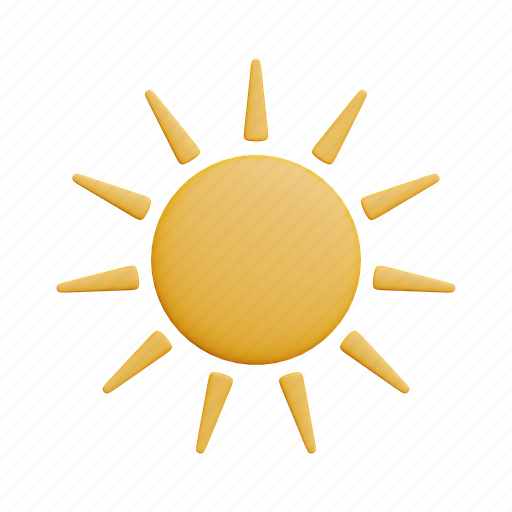 Sun, hot, weather, forecast 3D illustration - Download on Iconfinder