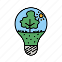 ecology, idea, environment, tree, bulb