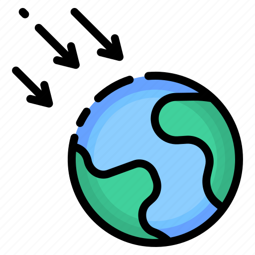Meteor, destroy, attack, disaster, sphere, space war, greenhouse gas icon - Download on Iconfinder