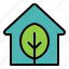 green, house, leaf, home, property, eco, ecology 