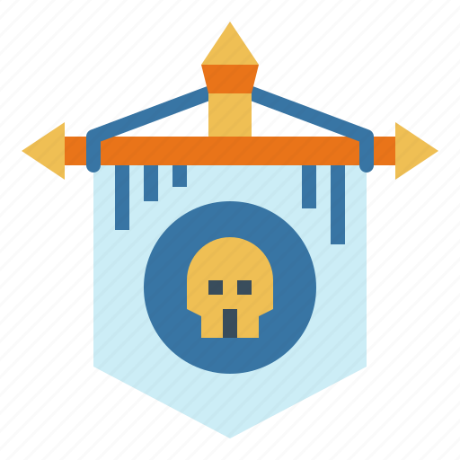 Flag, medieval, skull icon - Download on Iconfinder
