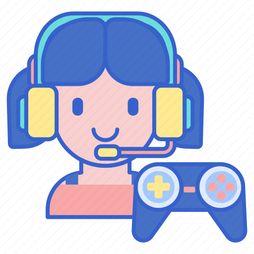 Console, gamer, girl, player icon - Download on Iconfinder