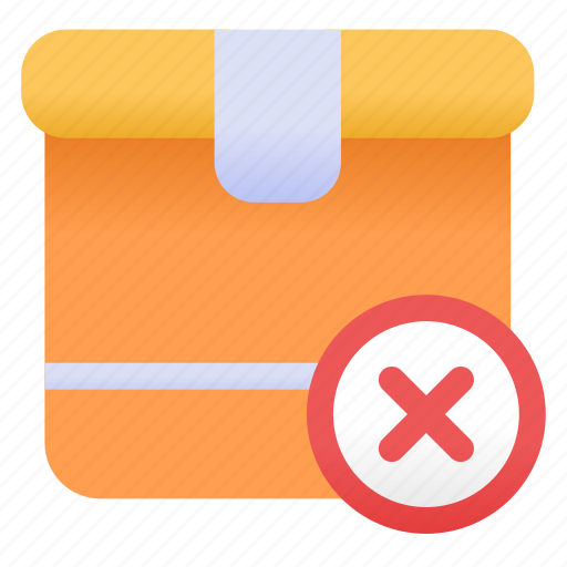 Delivery, declined, shipping, box, package, transport, vehicle icon - Download on Iconfinder