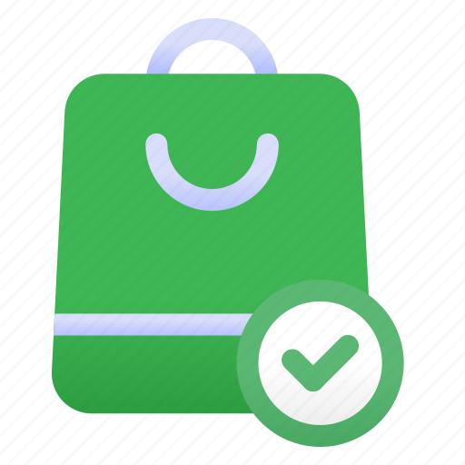 Approved, bag, shopping, shop, cart, ecommerce, buy icon - Download on Iconfinder