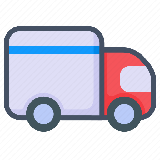 Truck, delivery, shipping, package, box, transport, vehicle icon - Download on Iconfinder