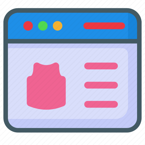 Webpage, shopping, shop, ecommerce, store, web, ui icon - Download on Iconfinder