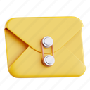 mail, 3d icon, 3d illustration, 3d render, essential interface, email, message 