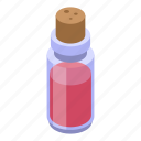 red, potion, essential, oils, isometric