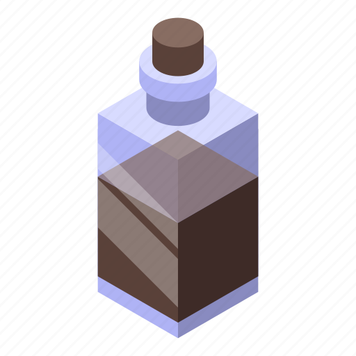 Essential, oils, bottle, isometric icon - Download on Iconfinder