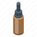 essential, oils, pipette, bottle, isometric