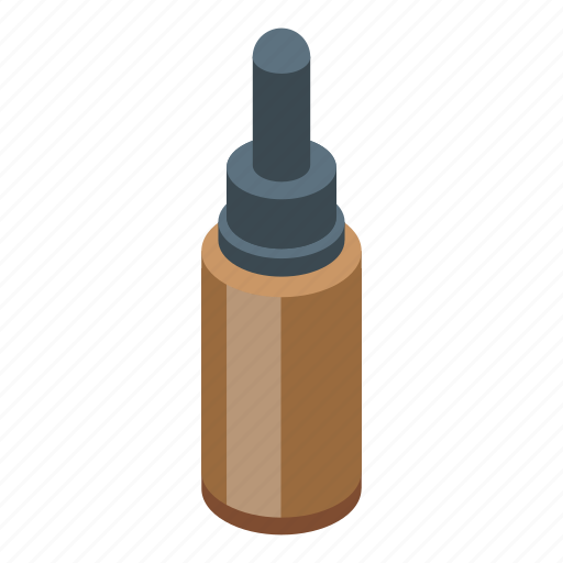 Essential, oils, pipette, bottle, isometric icon - Download on Iconfinder