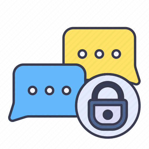 Chat, internet, lock, locked, message, security, talk icon - Download on Iconfinder