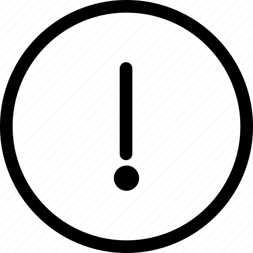 Exclamation, mark, elegant, circle, minimalist, warning, error icon - Download on Iconfinder