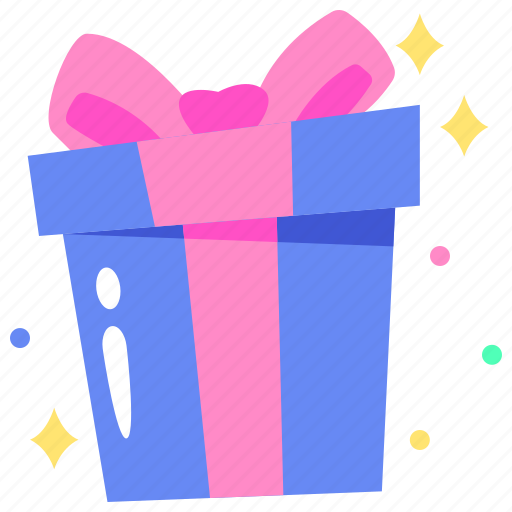 Gift, present, surprise, birthday, box, package sticker - Download on Iconfinder