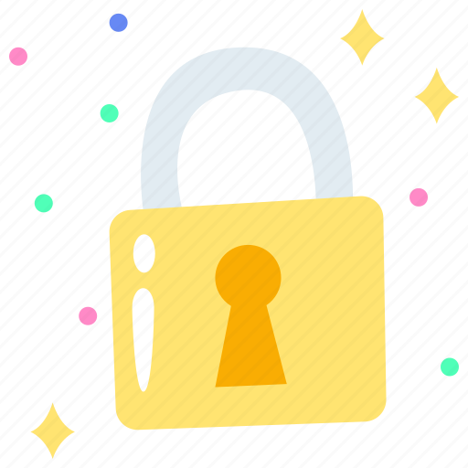 Padlock, locked, privacy, secure, lock, protection sticker - Download on Iconfinder
