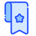 bookmark, star, mark, ribbon, tag