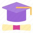diploma, graduate, hat, cap, university